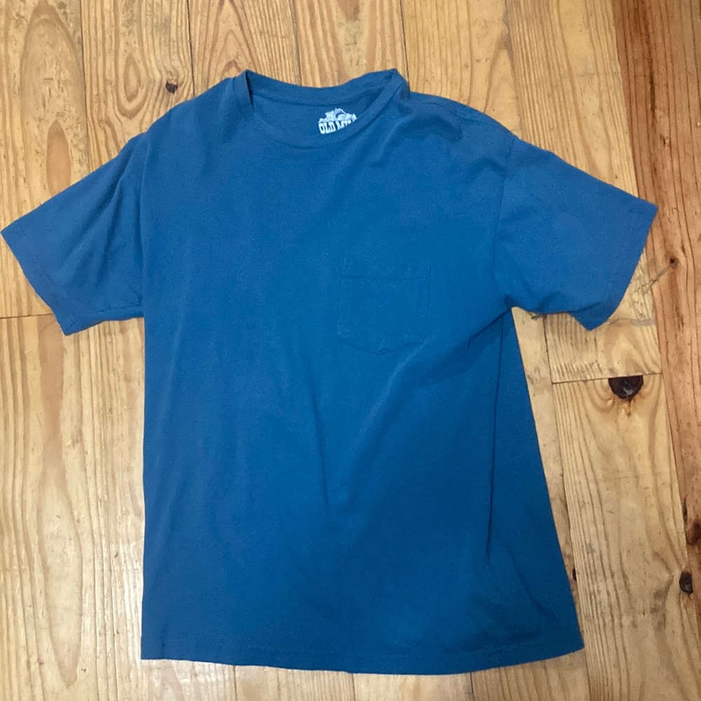 Blue tee with chest pocket